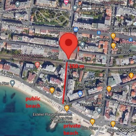 Stylish White And Red Apartments Juan-les-Pins Exterior foto